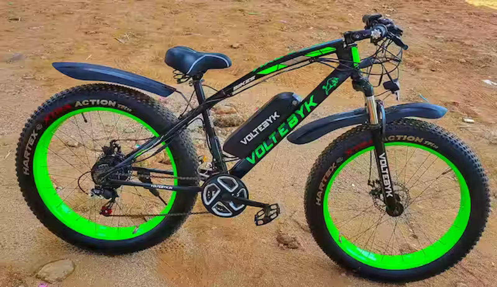 Happy customer with electric cycle